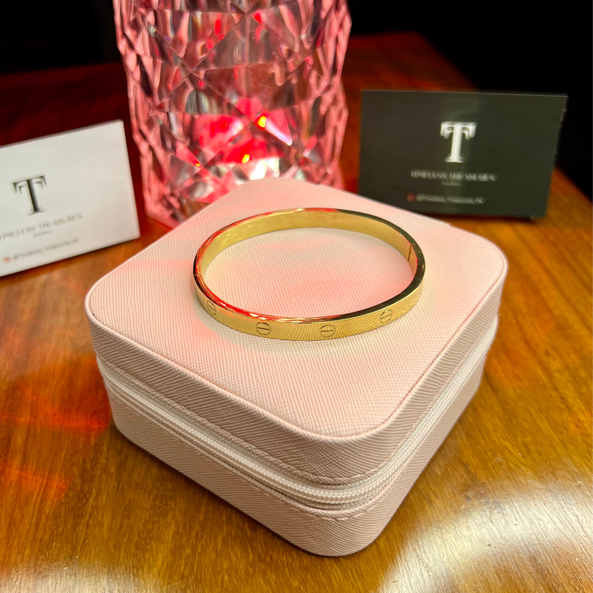 Premium Quality Stainless Steel 18k Cartier Inspired Handcuff (Without Stone)