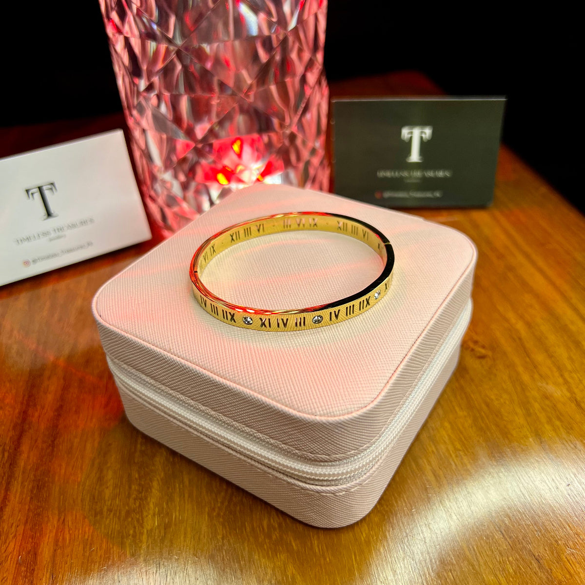 Premium Quality Stainless Steel 18k Roman Stone Handcuff