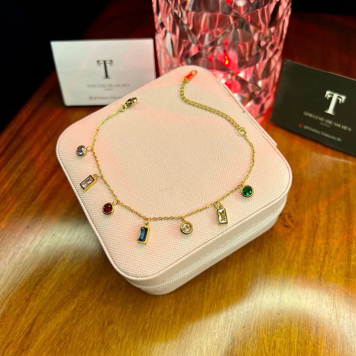 Premium Quality Stainless Steel 18k Luxury Stone Bracelet