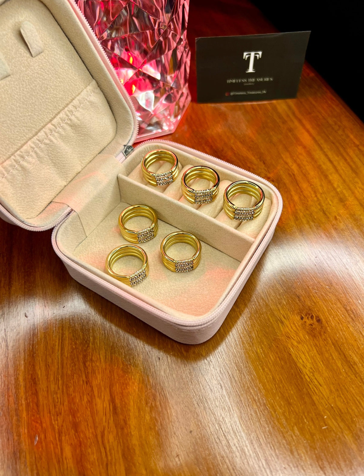 Premium Quality Stainless Steel 18k Aura Stack Ring