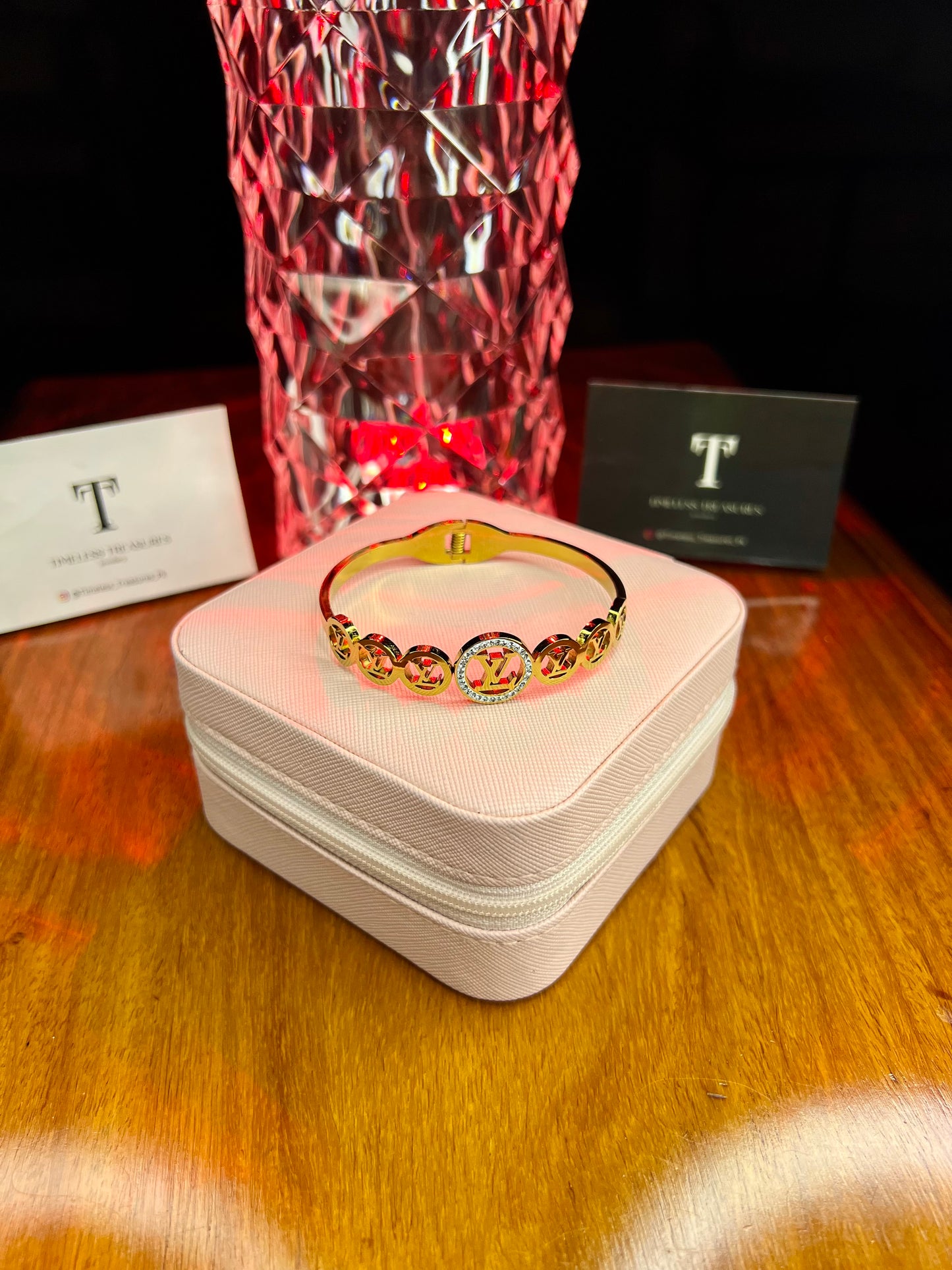 Premium Quality Stainless Steel 18k Royal LV Cuff