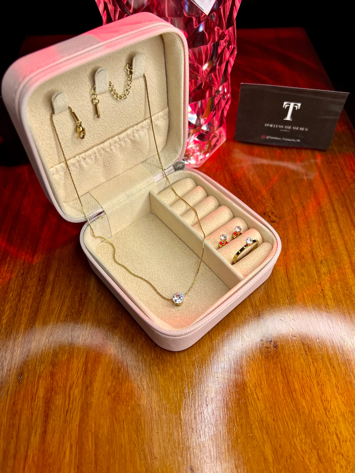 Premium Quality Stainless Steel 18k Diamond Cut 3pc Set