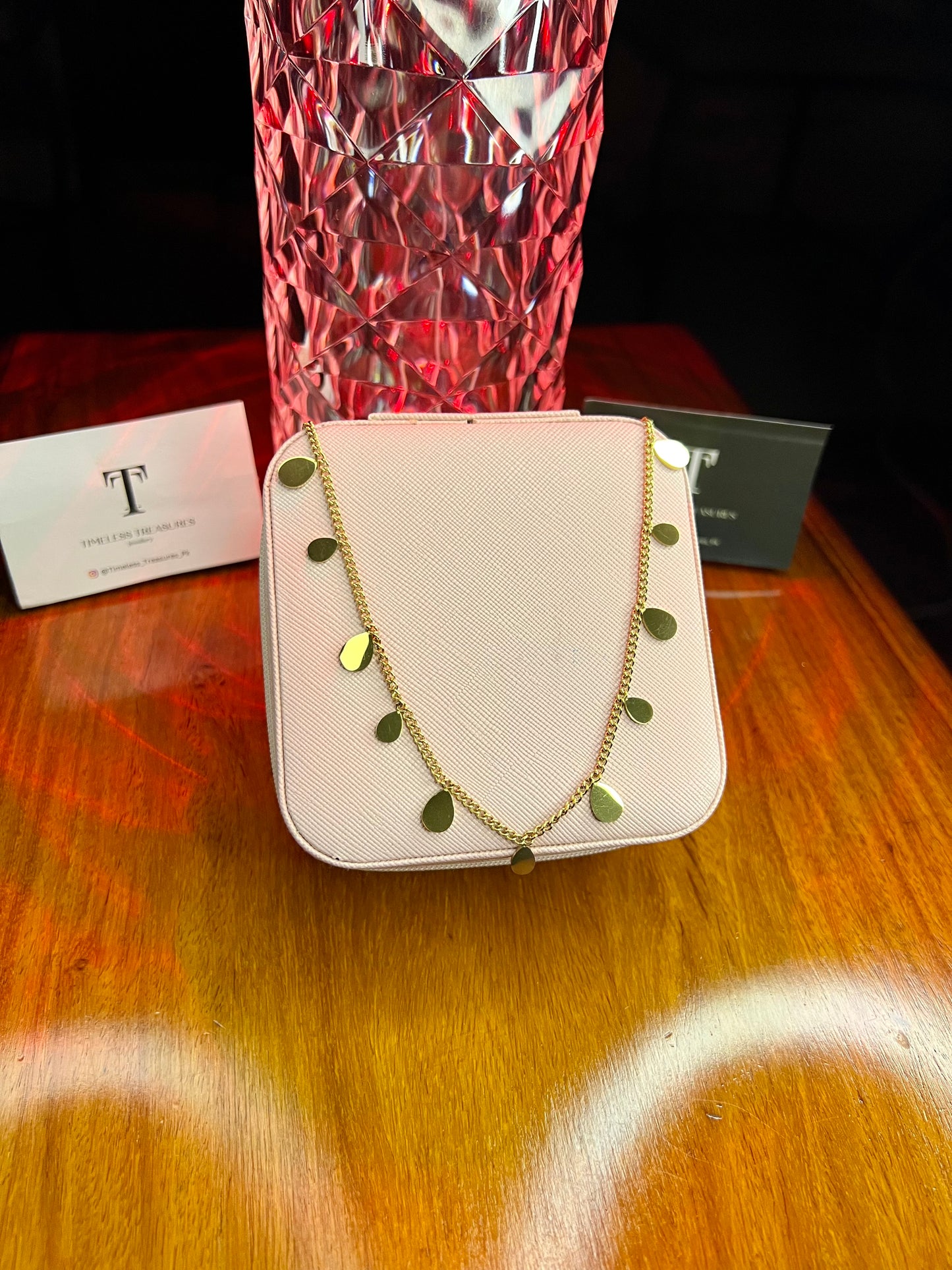 Premium Quality Stainless Steel 18k Gold Petal Necklace