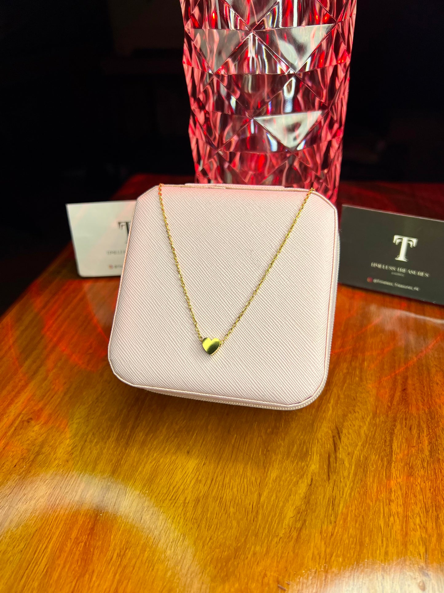 Premium Quality Stainless Steel 18k Golden Heart Necklace