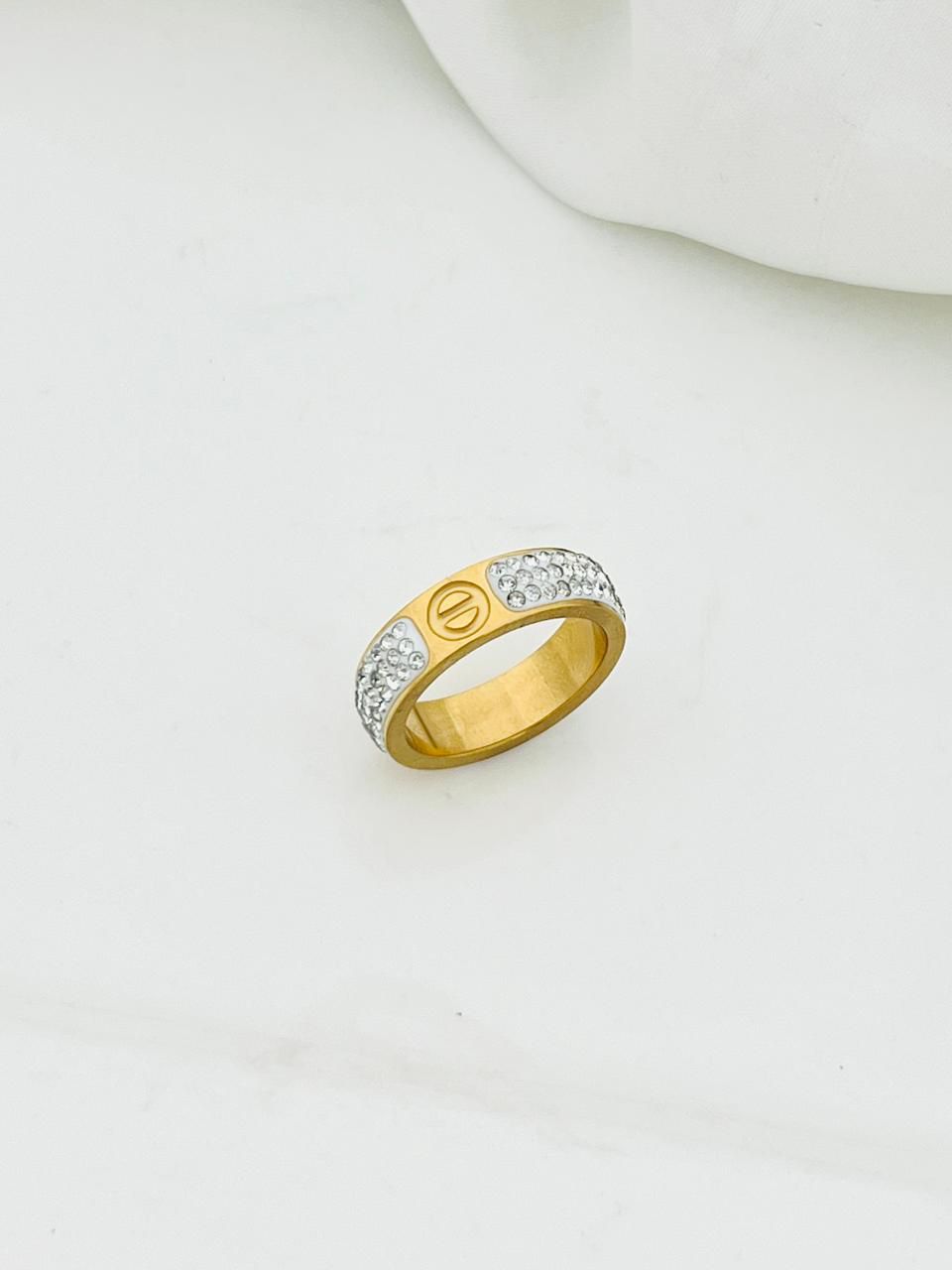 Premium Quality Stainless Steel 18k Aura Signet Band