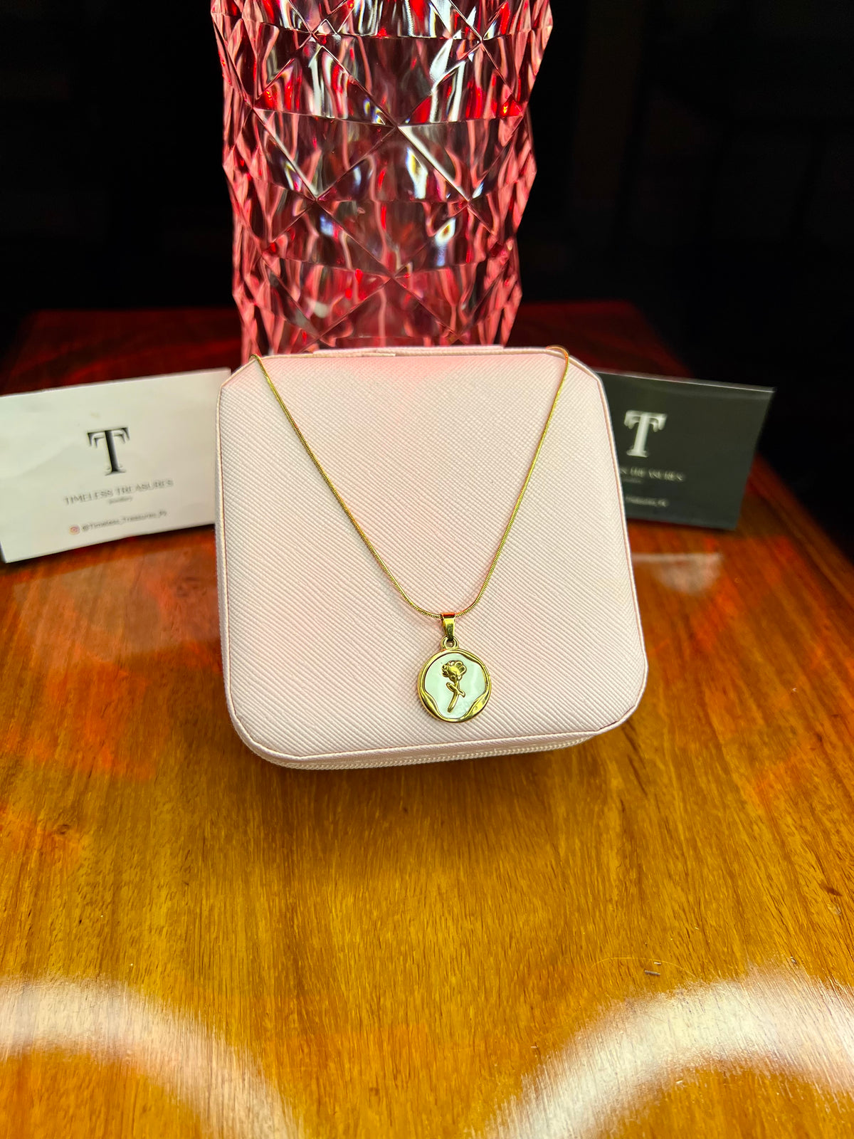 Premium Quality Stainless Steel 18k Rose Bloom Pendant