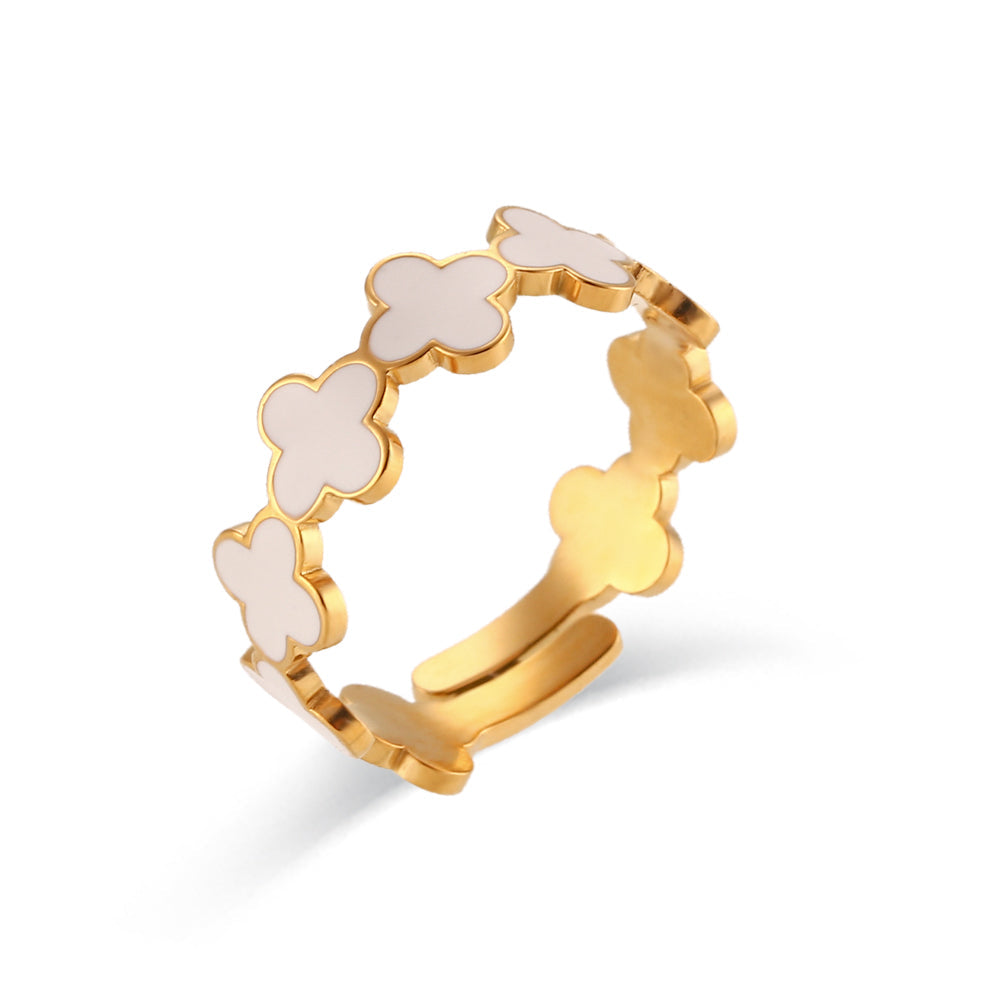 Premium Quality Stainless Steel 18k Multi Clove Ring