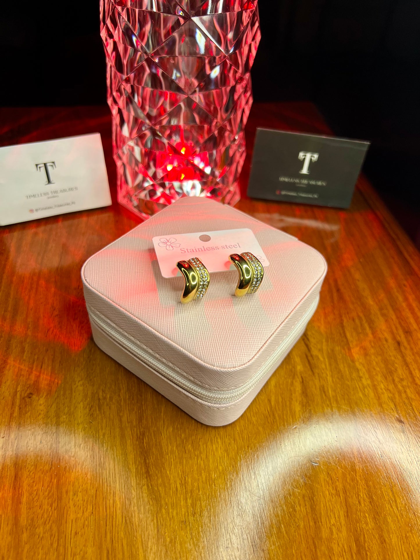 Premium Quality Stainless Steel 18k Nova Glow Earrings