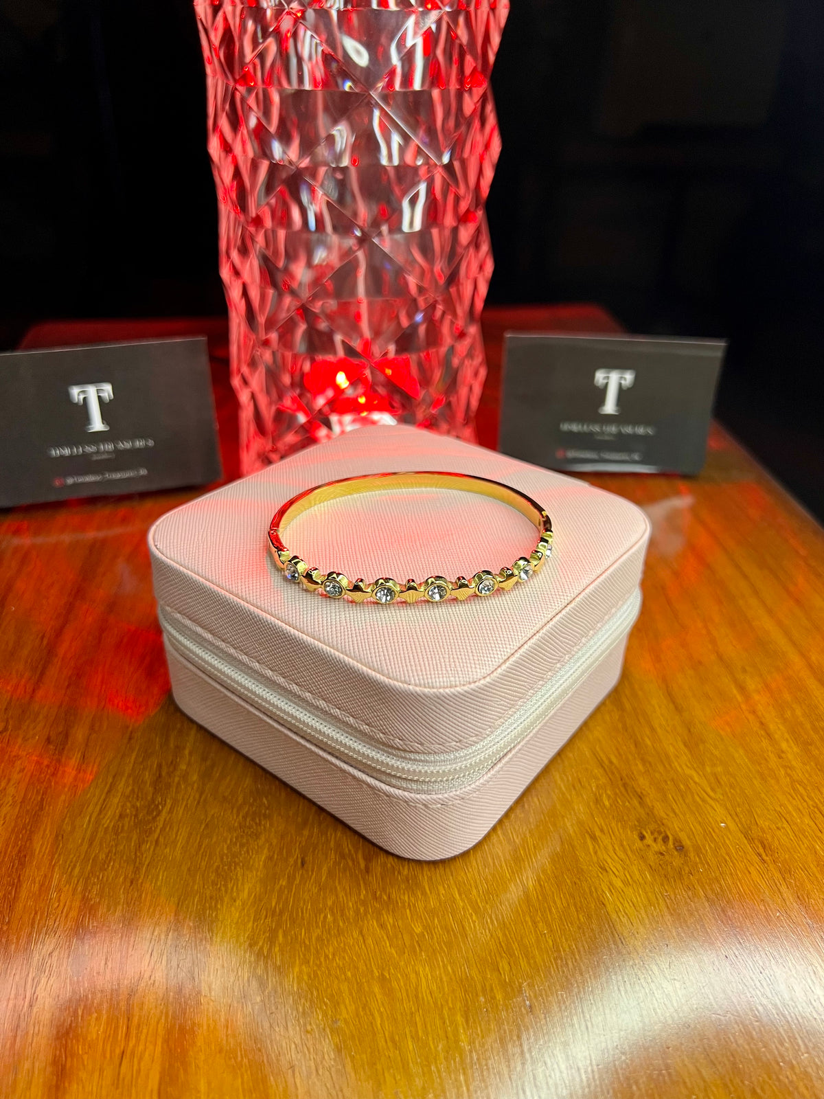 Premium Quality Stainless Steel 18k Love Heart Bangle