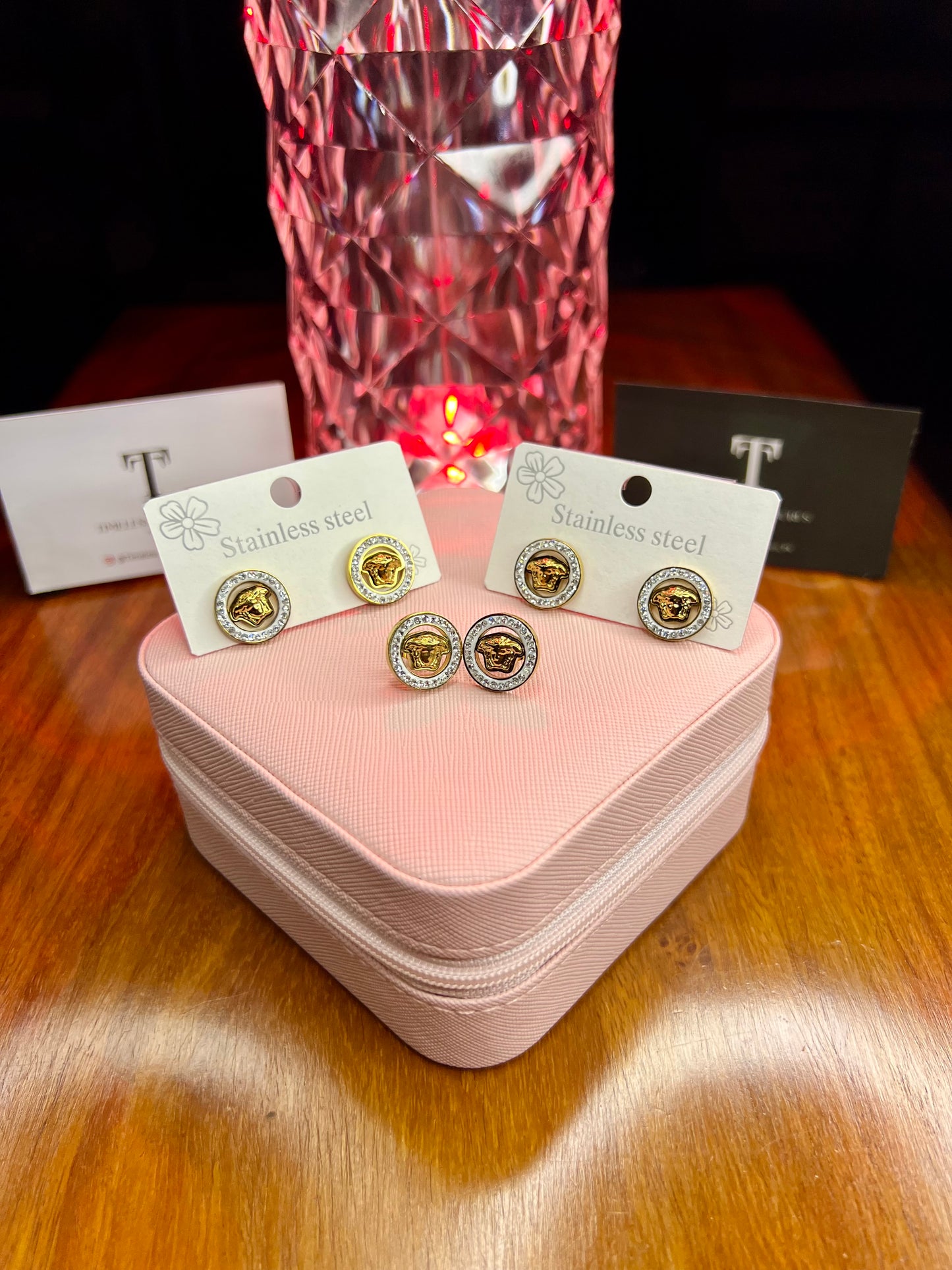 Premium Quality Stainless Steel 18k Versace Lux Earrings