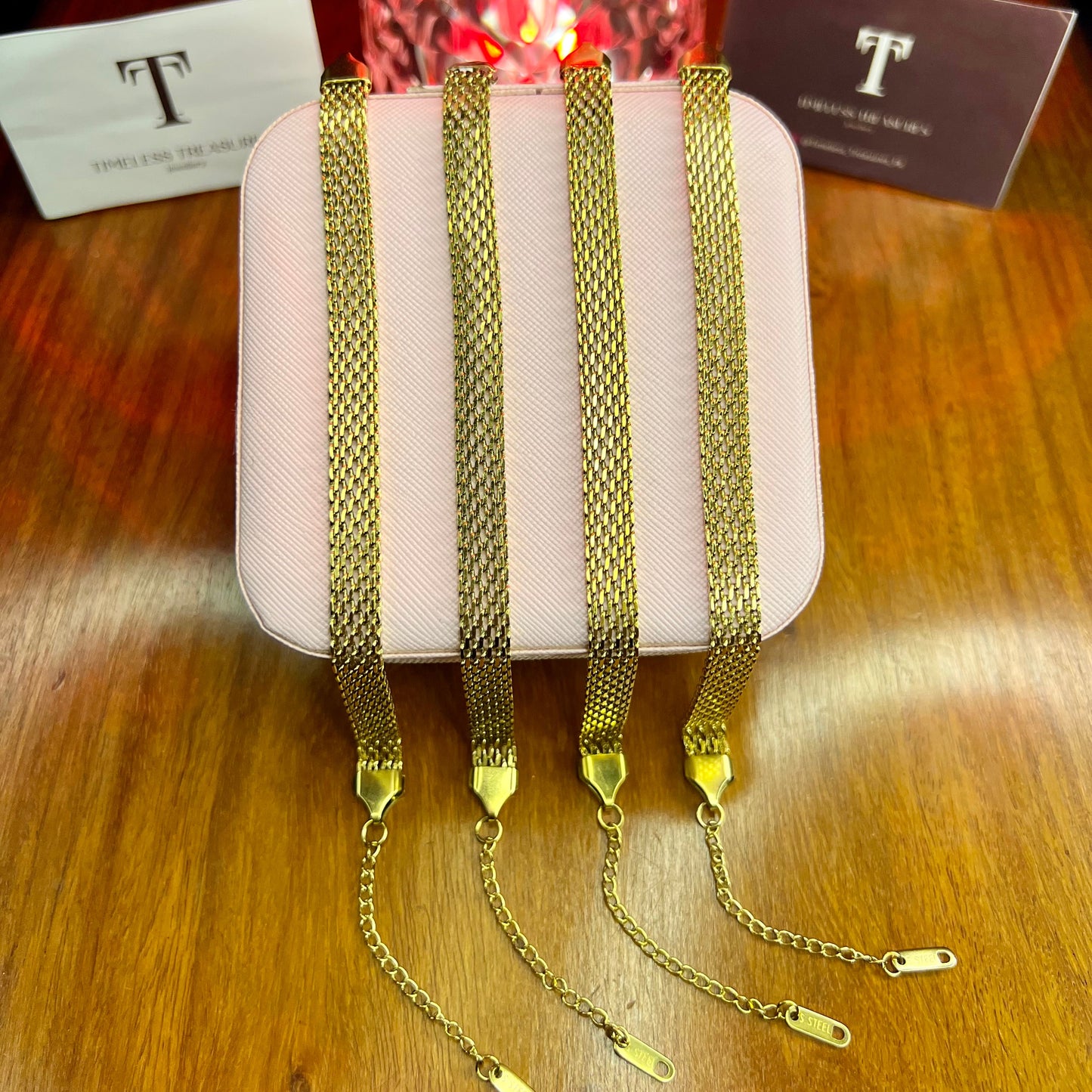 Premium Quality Stainless Steel 18k Classic Mesh Bracelet
