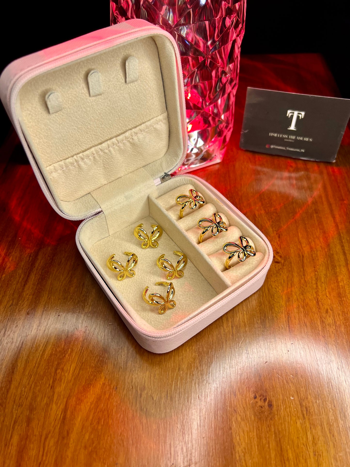 Premium Quality Stainless Steel 18k Gold Butterfly Ring