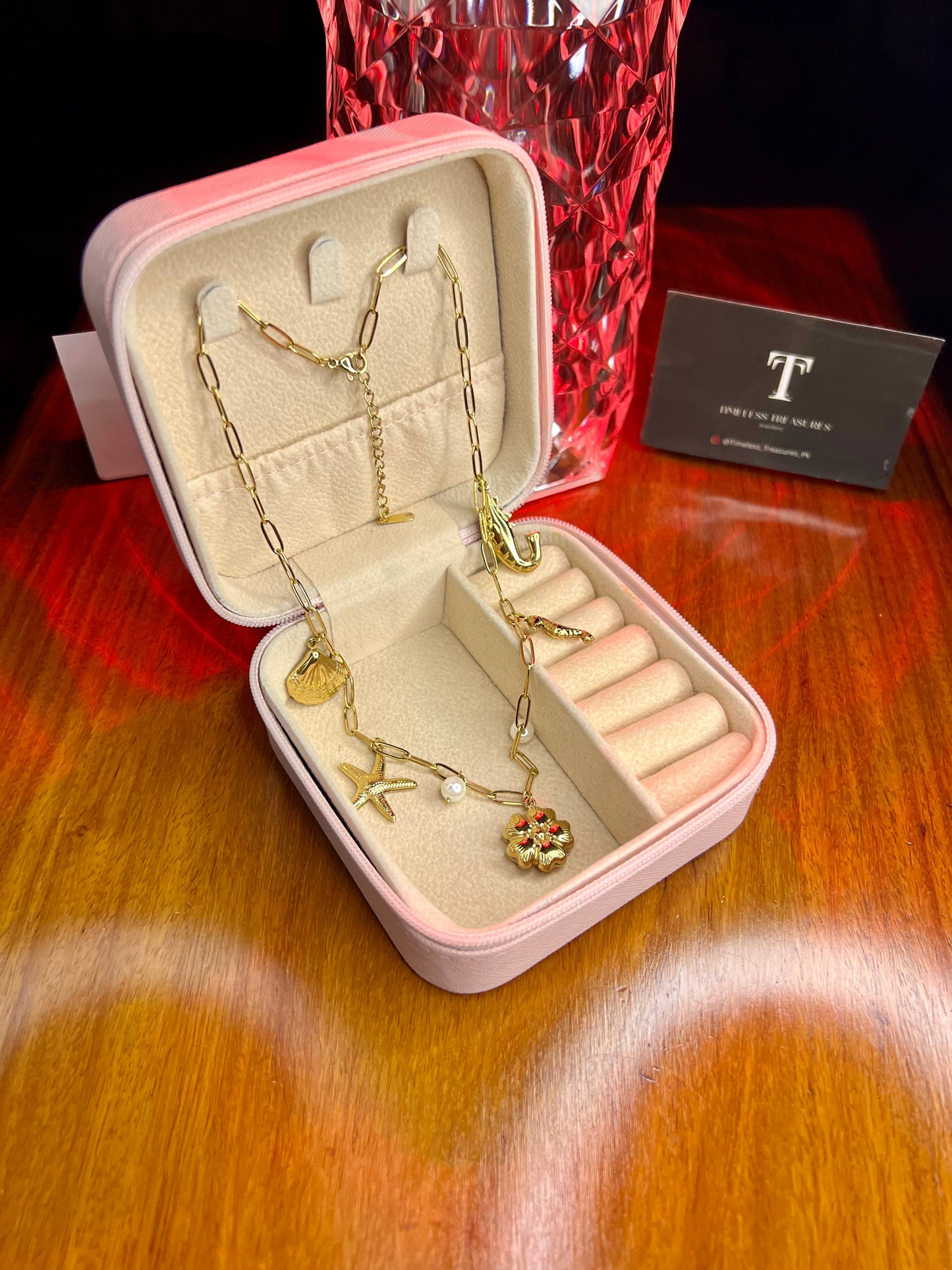 Premium Quality Stainless Steel 18k Ocean Charm Necklace