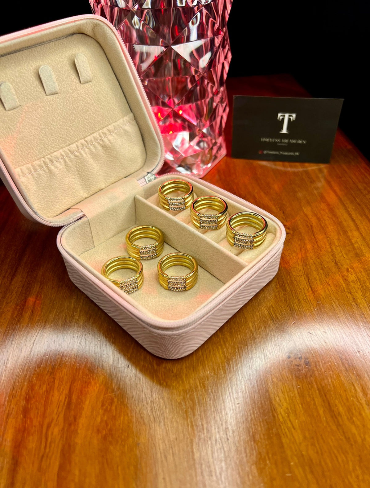 Premium Quality Stainless Steel 18k Aura Stack Ring