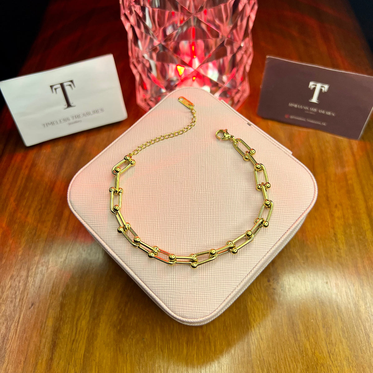 Premium Quality Stainless Steel 18k Chain Link Classic Bracelet