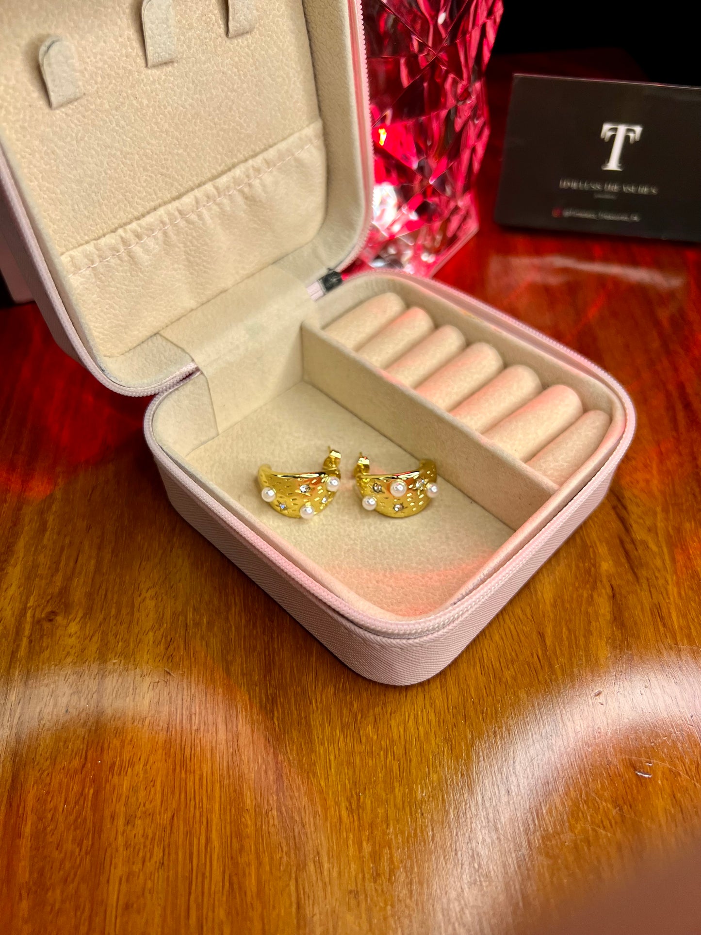 Premium Quality Stainless Steel 18k Vintage Blossom Gold Earrings
