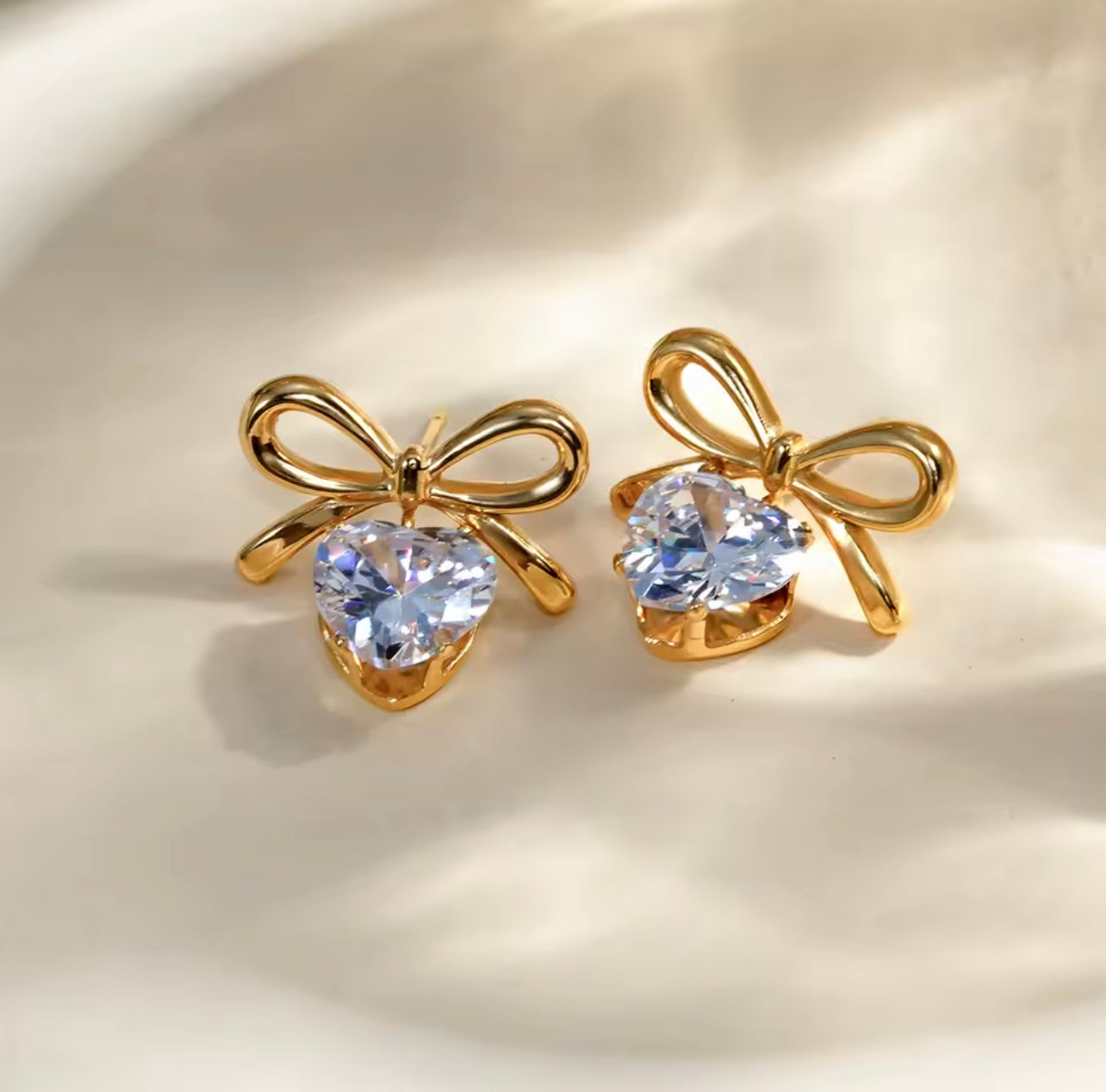 Premium Quality Stainless Steel 18k Lovelace Stone Earrings
