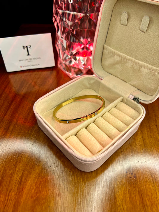 Premium Quality Stainless Steel 18k Cartier Greek Gold Bangle