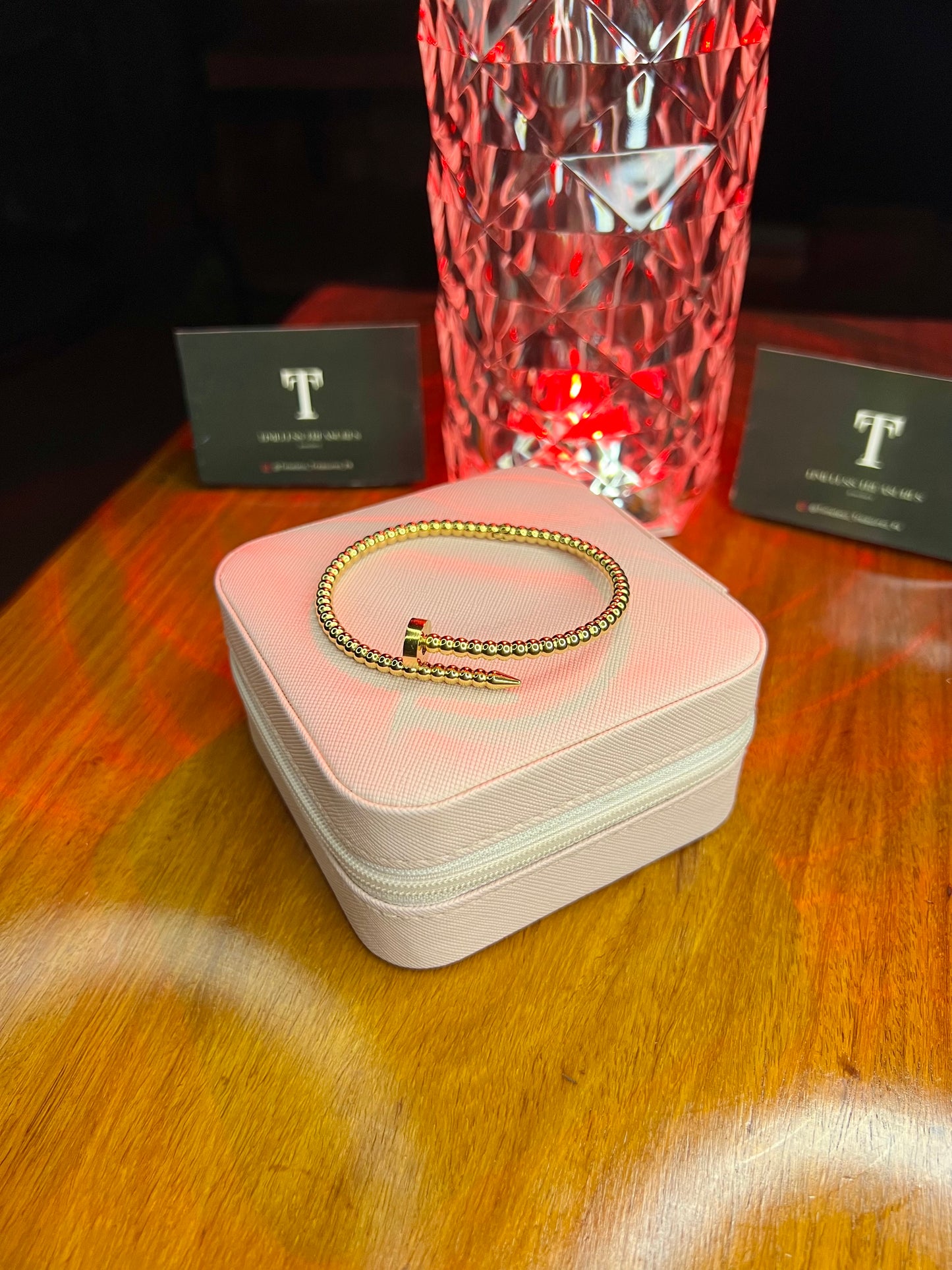 Premium Quality Stainless Steel 18k Golden Edge Cuff