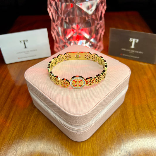 Premium Quality Stainless Steel 18k Tory Heavy Allover Luxury Handcuff