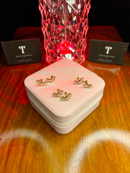 Premium Quality Stainless Steel 18k Crystal Bloom Studs