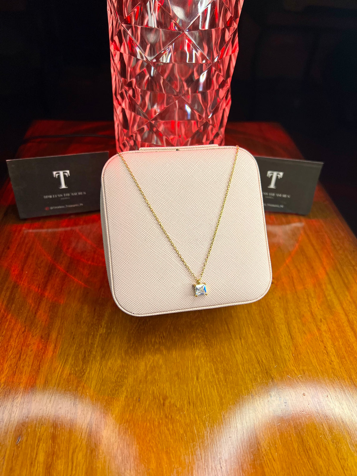Premium Quality Stainless Steel 18k Nirvana Stone Necklace
