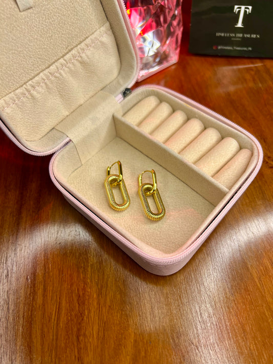 Premium Quality Stainless Steel 18k Luxury Link Earings