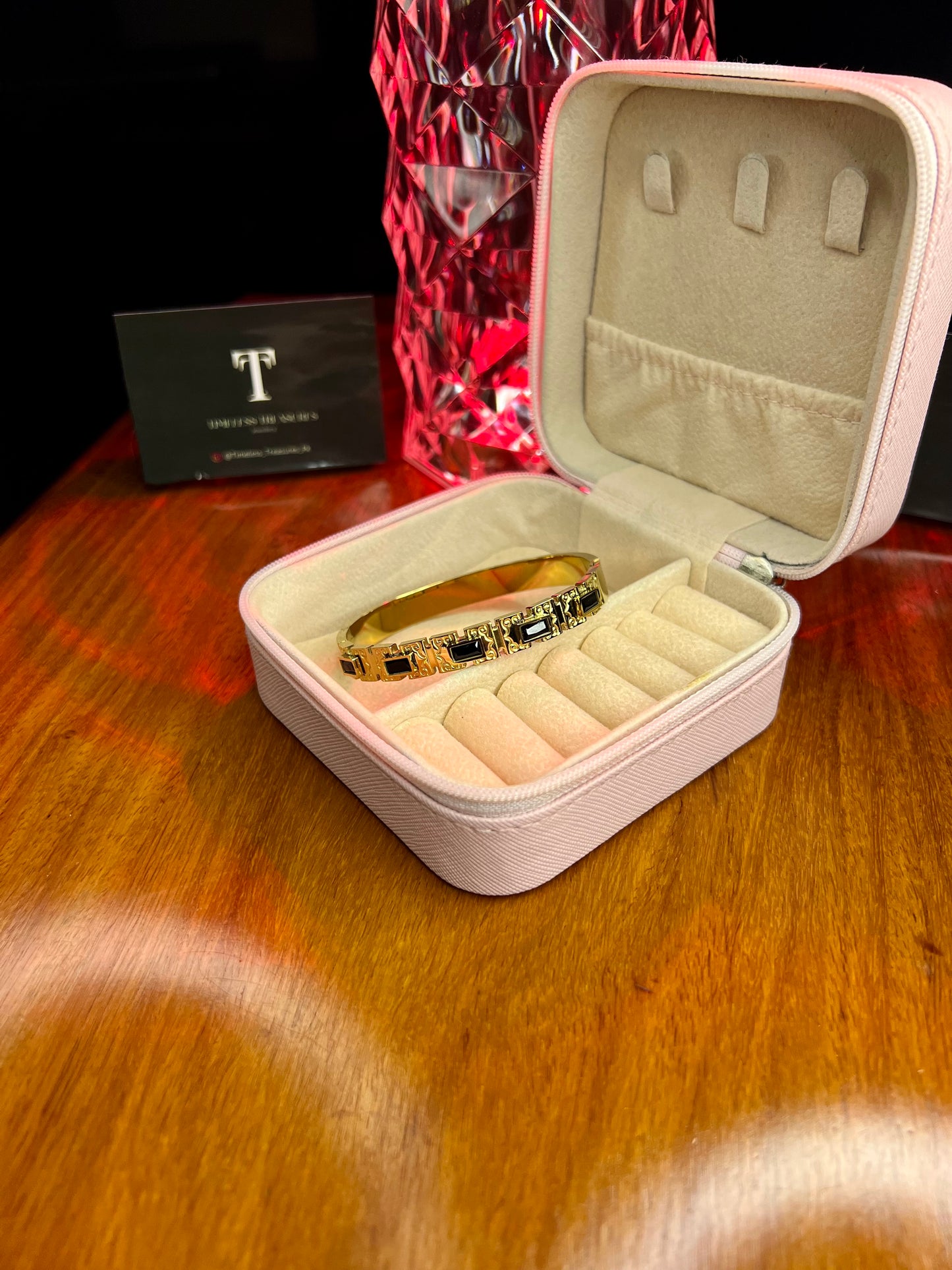Premium Quality Stainless Steel 18k Black illusion Luxury Cuff