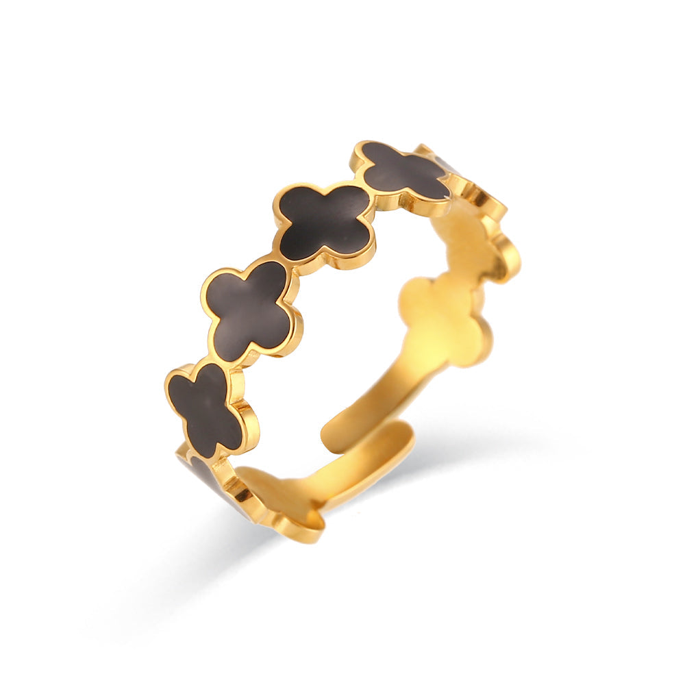 Premium Quality Stainless Steel 18k Multi Clove Ring