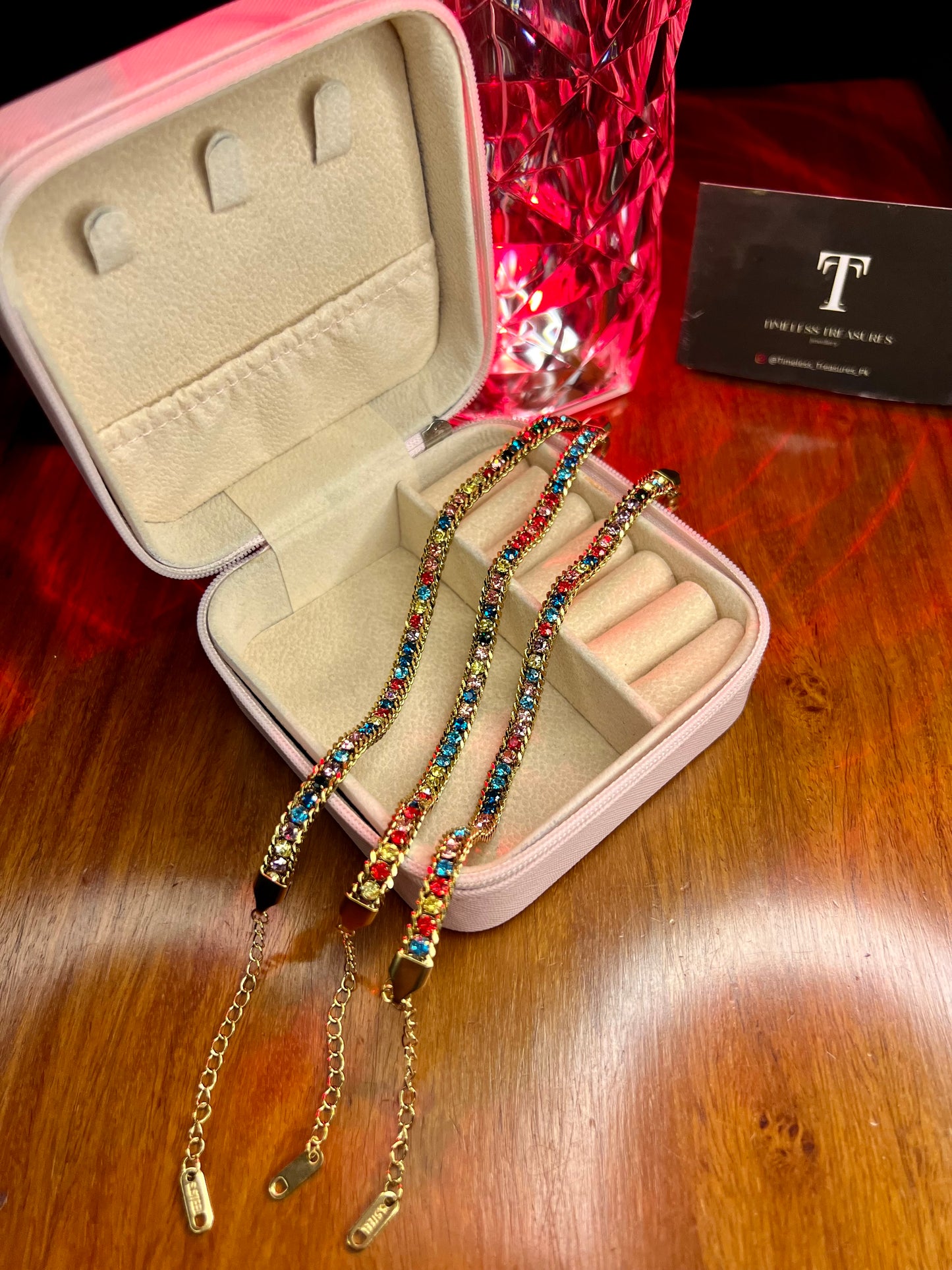 Premium Quality Stainless Steel 18k Multi colour Braided Bracelet