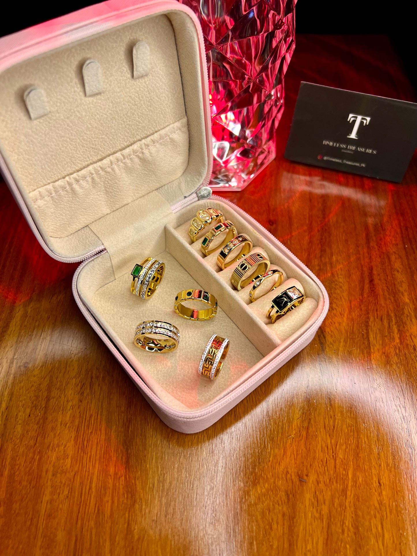 Premium Quality Stainless Steel 18k Gold Plated Rings Collection