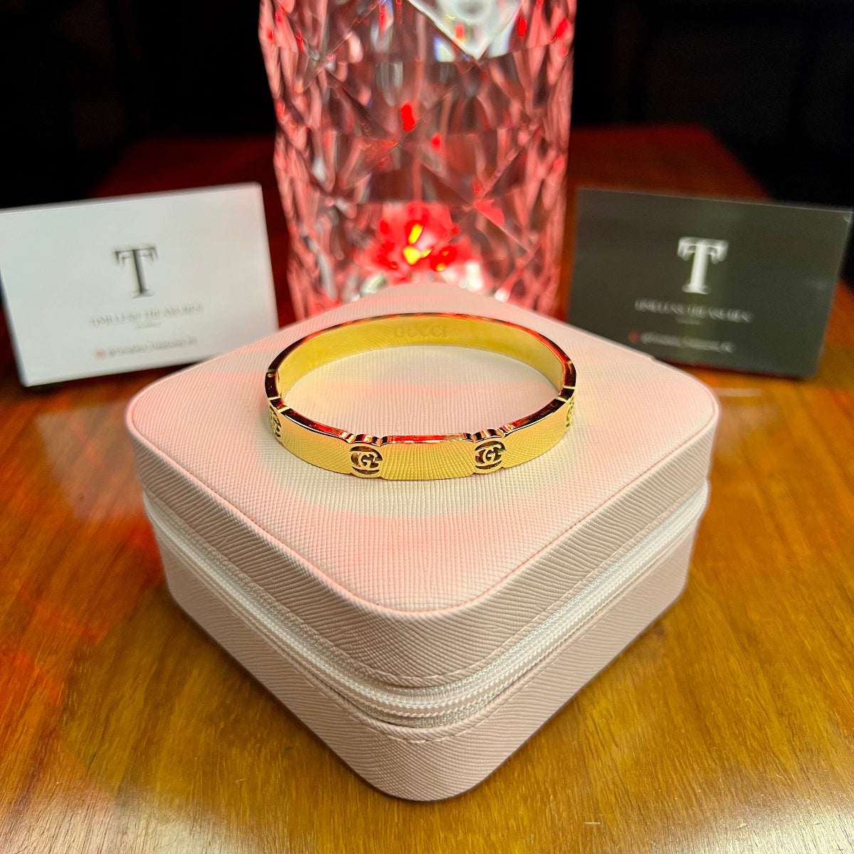 Premium Quality Stainless Steel 18k Gucci Gold Handcuff