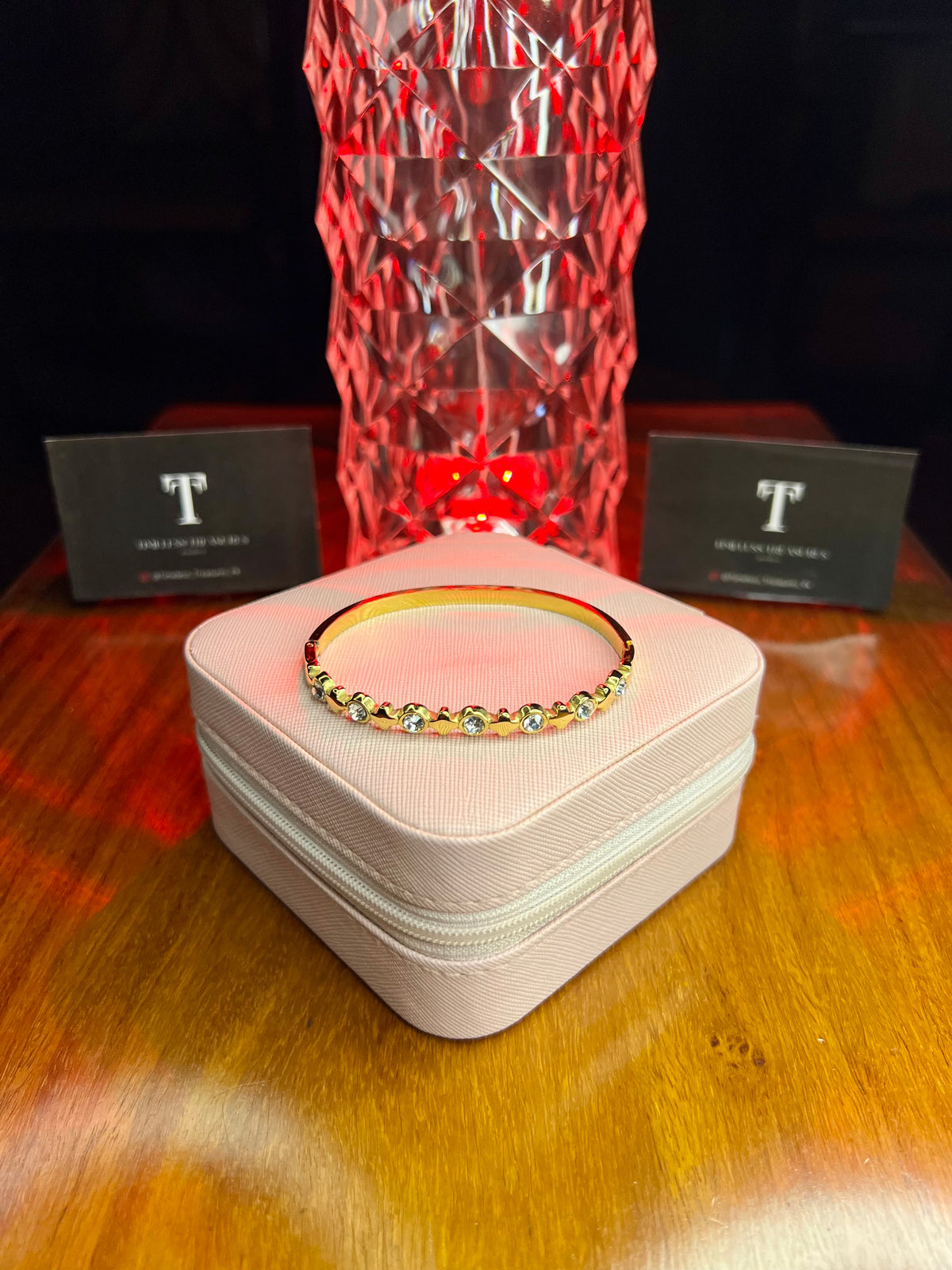 Premium Quality Stainless Steel 18k Love Heart Bangle