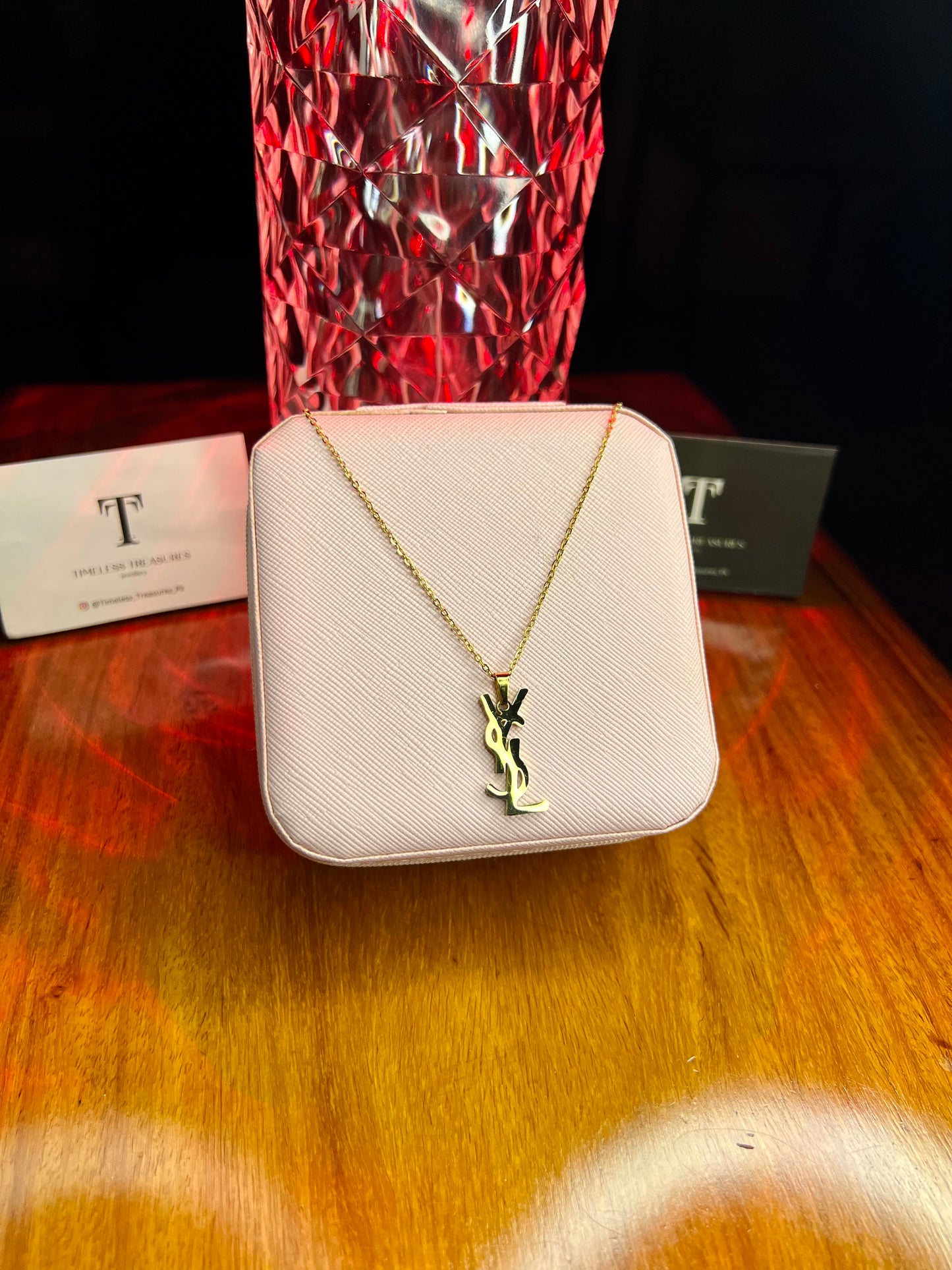 Premium Quality Stainless Steel 18k YSL Gold Necklace