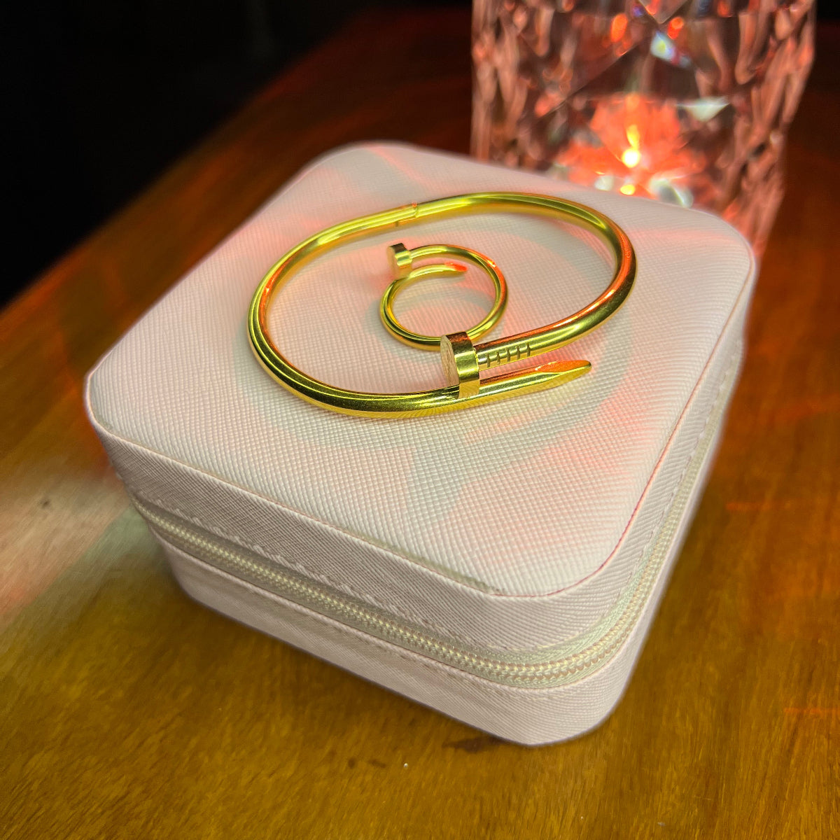 Premium Quality Stainless Steel 18k Cartier Nail Handcuff and Ring Set