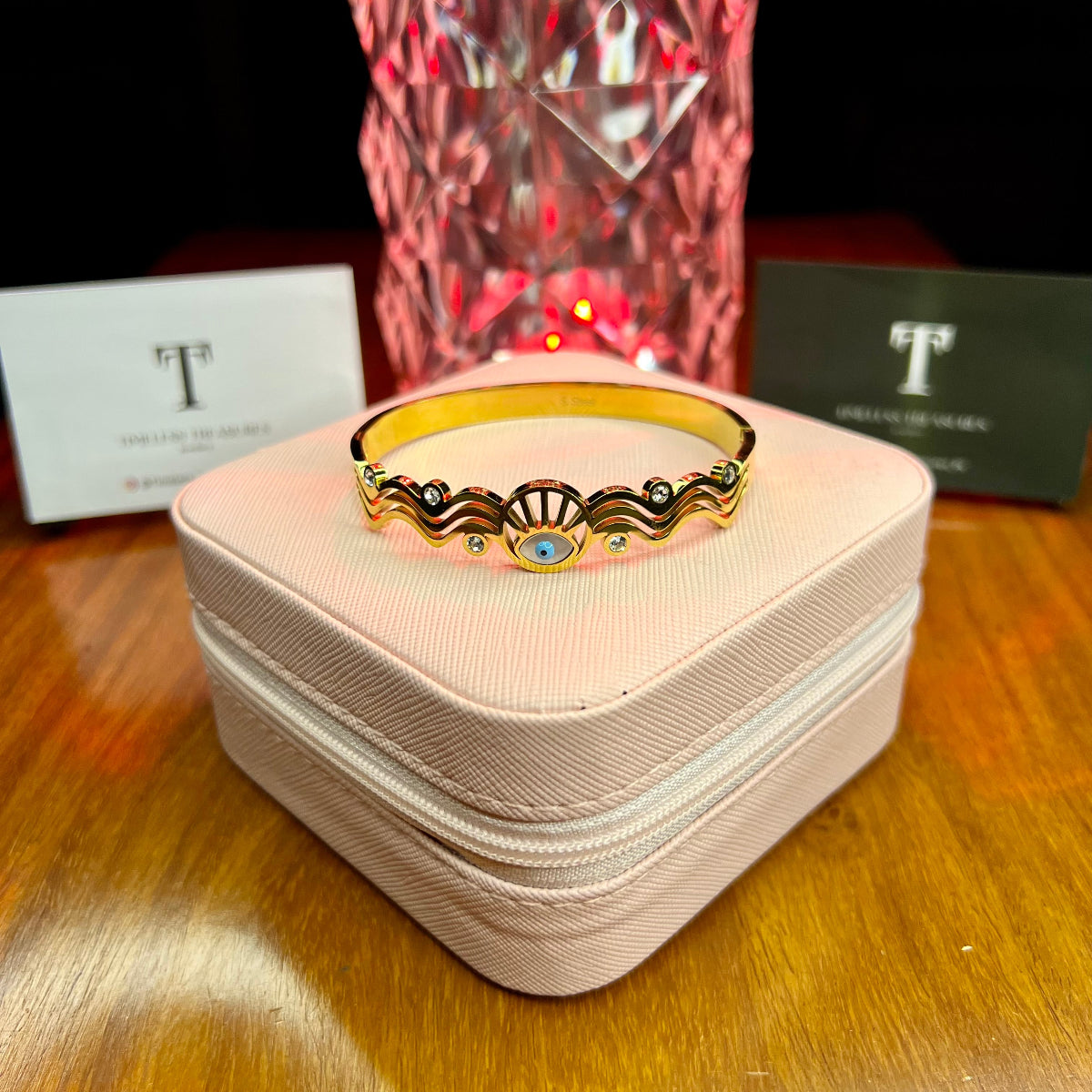Premium Quality Stainless Steel 18k Blooming Shine Handcuff