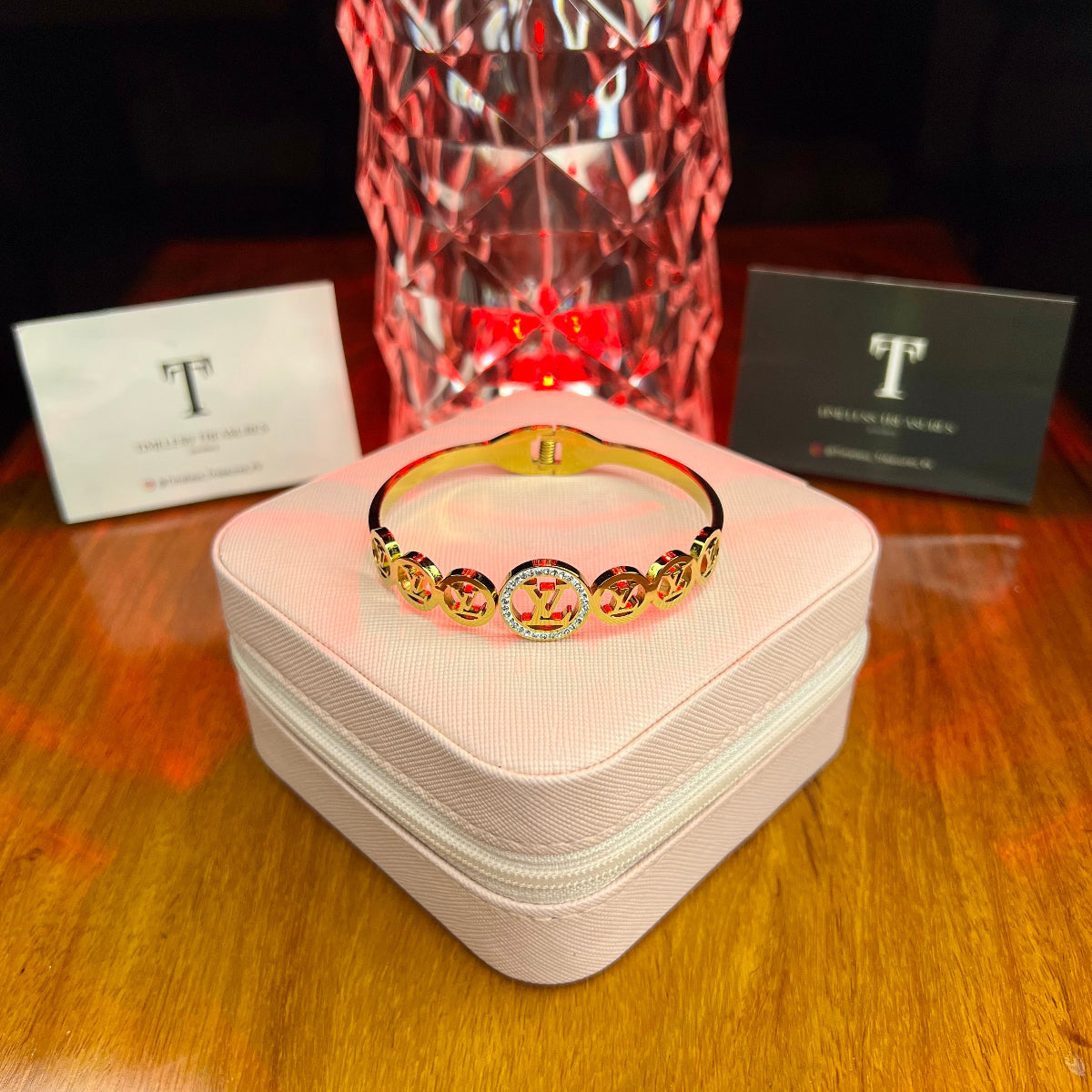 Premium Quality Stainless Steel 18k Royal LV Cuff