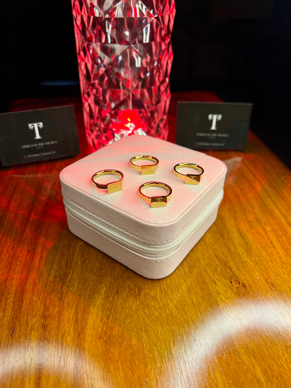 Premium Quality Stainless Steel 18k Chanel Tag Ring