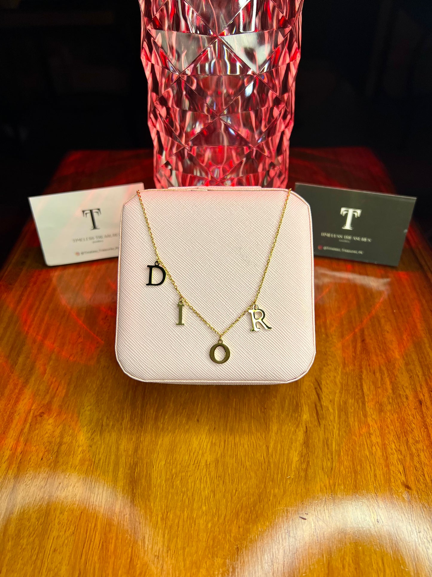Premium Quality Stainless Steel 18k Dior Gold Necklace