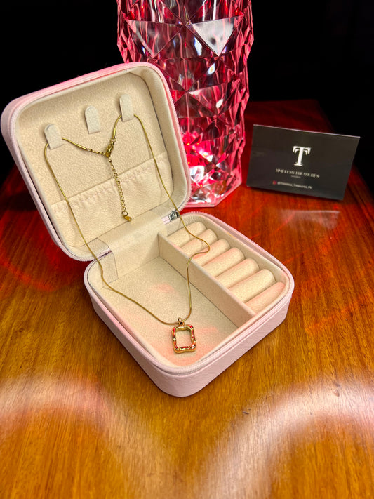 Premium Quality Stainless Steel 18k Gold Square Luxury Necklace
