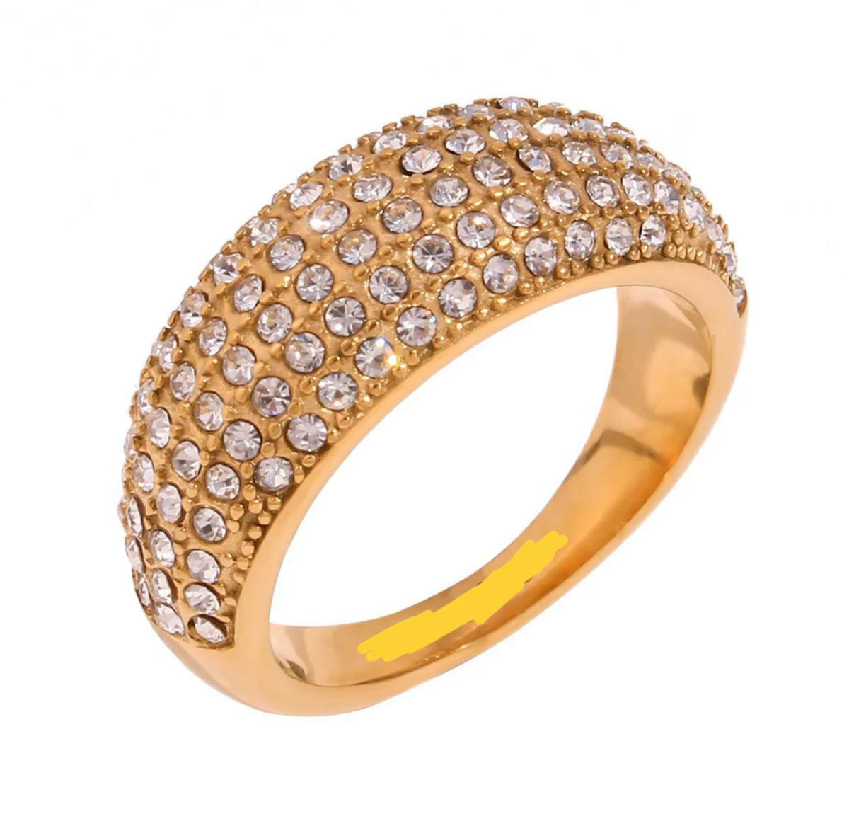 Premium Quality Stainless Steel 18k Crystal Crown Band