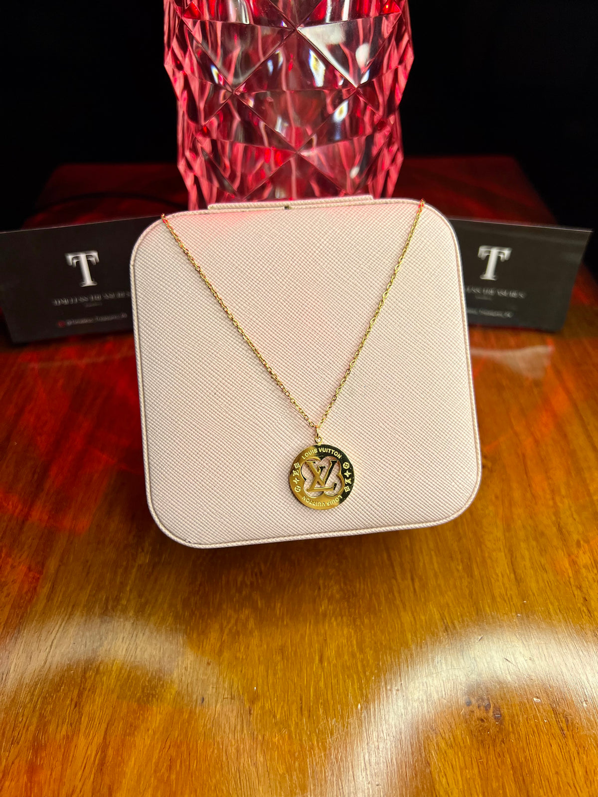 Premium Quality Stainless Steel 18k Lv Inspired Gold Necklace