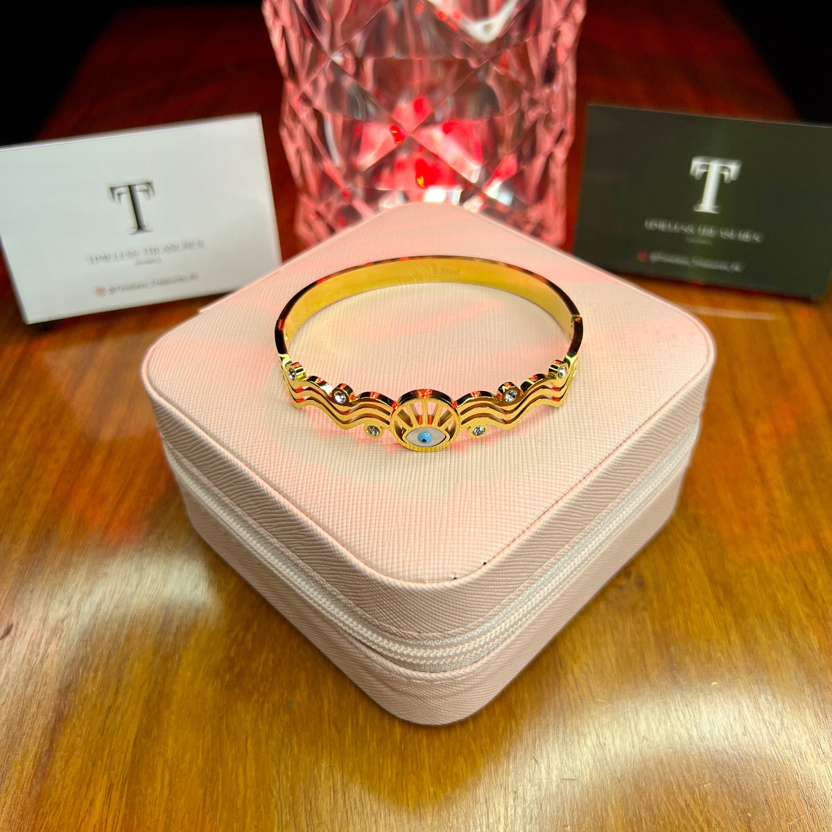 Premium Quality Stainless Steel 18k Blooming Shine Handcuff
