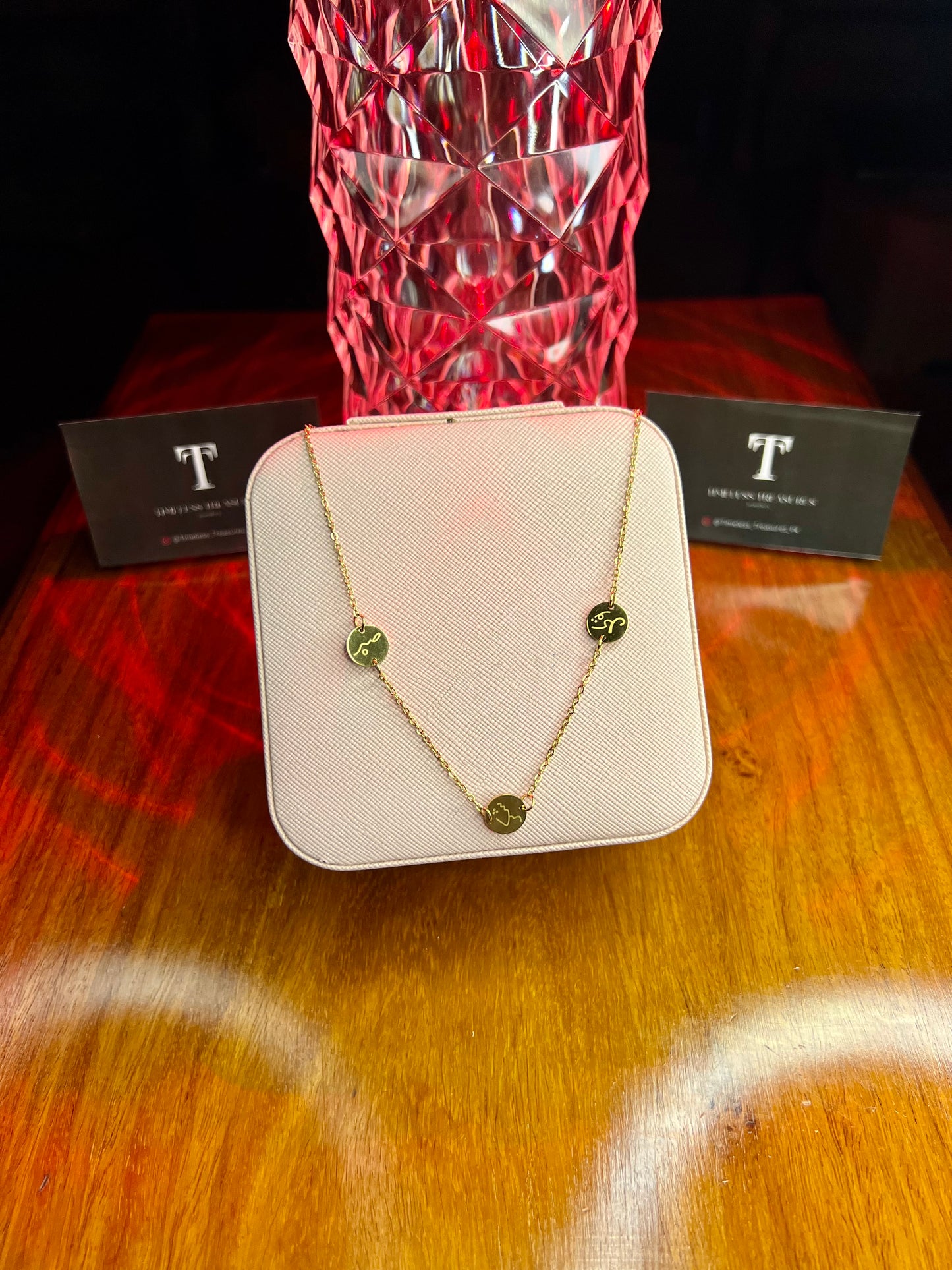 Premium Quality Stainless Steel 18k Sabar | Shukar | Tawakal | Gold Necklace