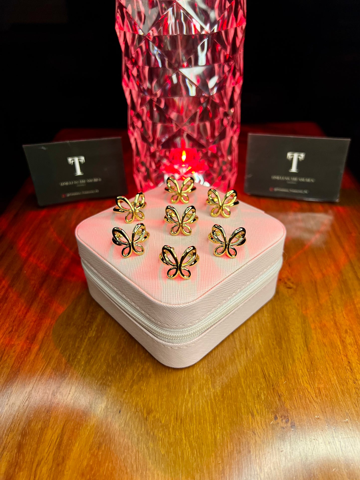 Premium Quality Stainless Steel 18k Gold Butterfly Ring