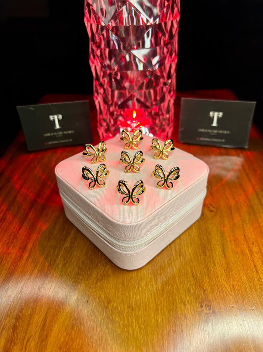 Premium Quality Stainless Steel 18k Gold Butterfly Ring