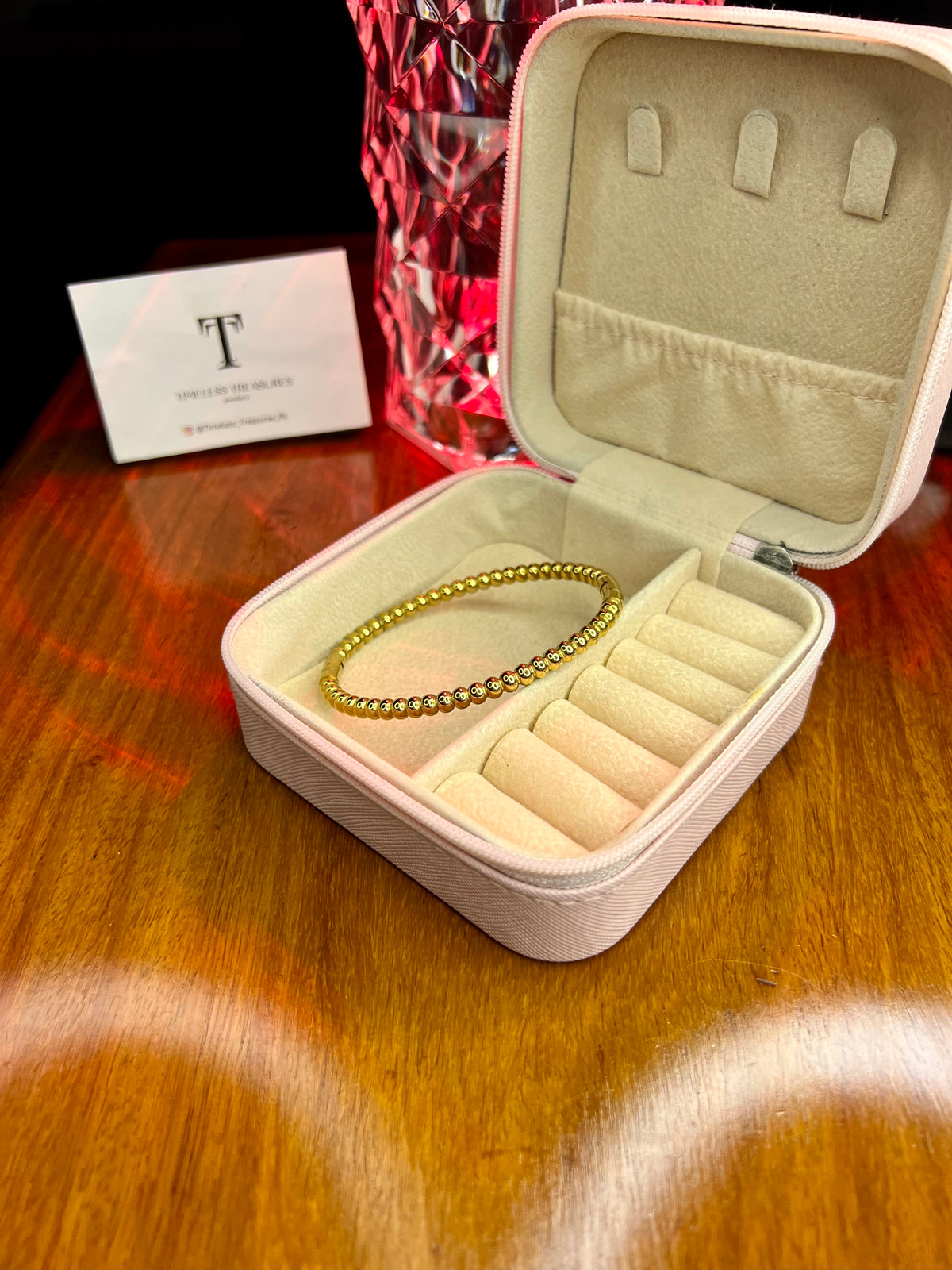 Premium Quality Stainless Steel 18k Aurelia Bead Bangle