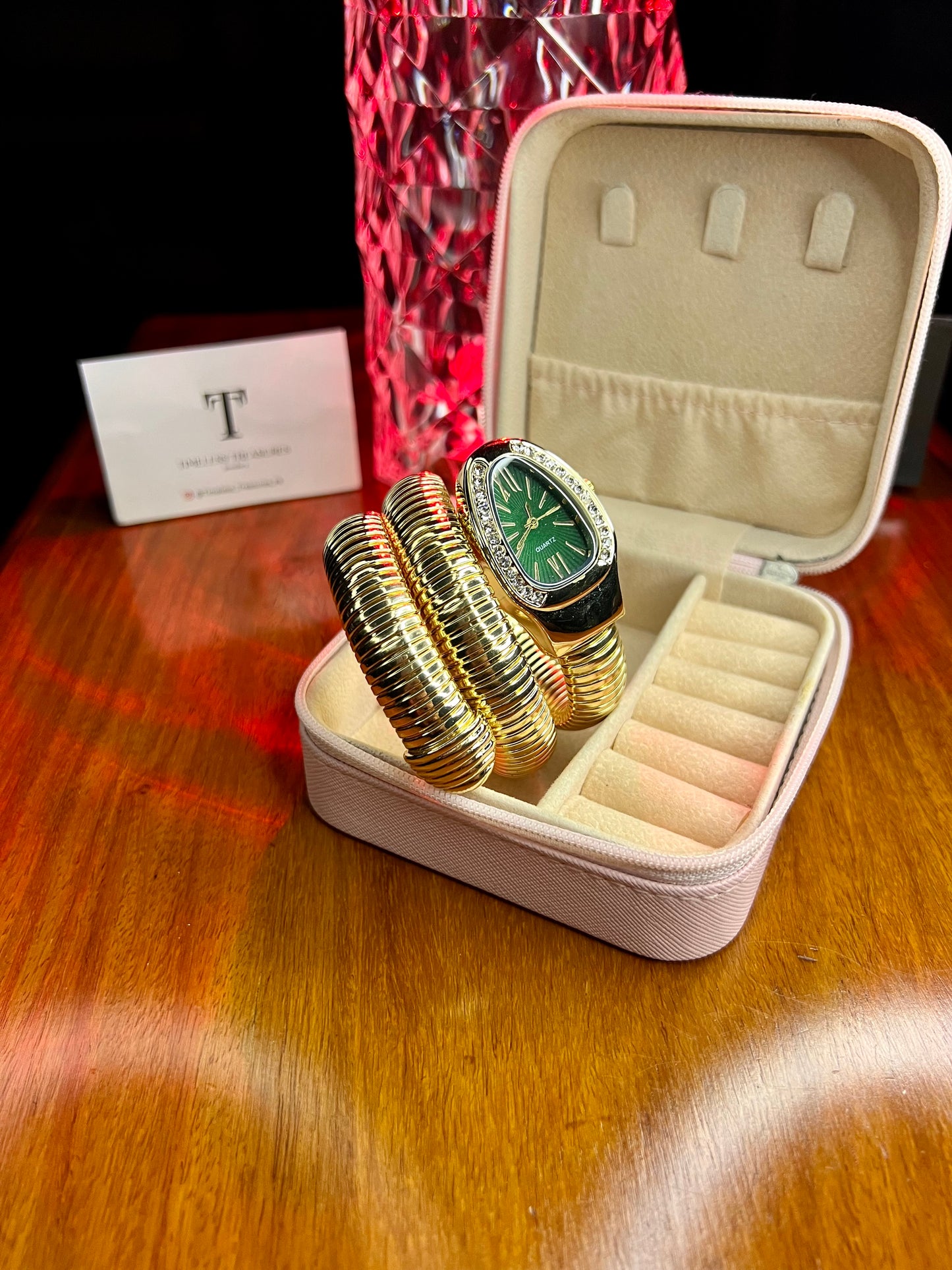 Premium Quality Stainless Steel 18k Scarlet Majesty Watch Green