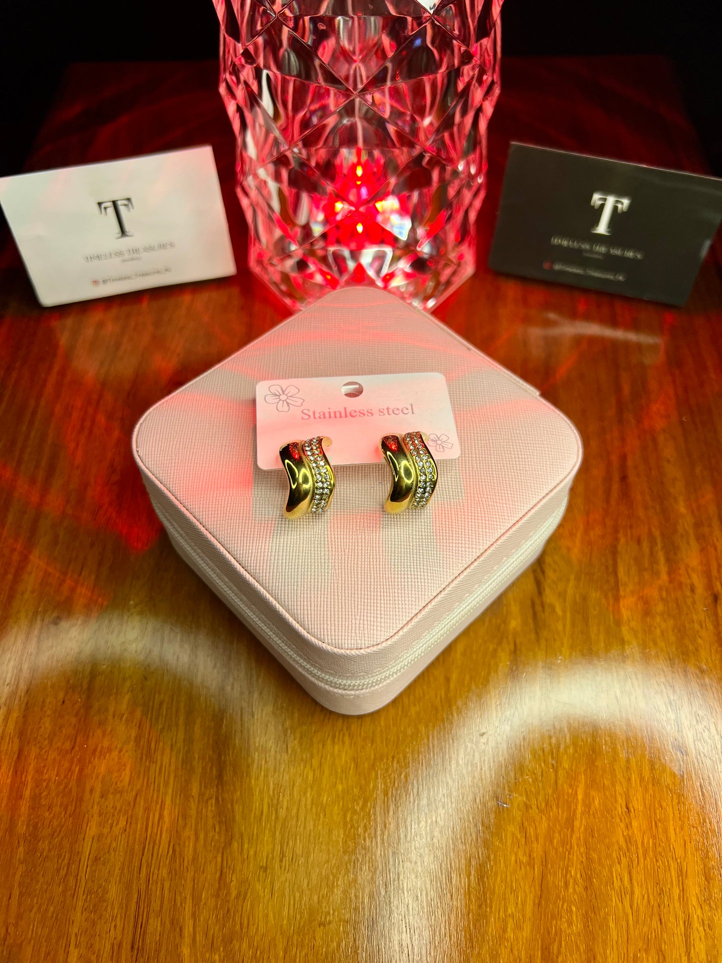 Premium Quality Stainless Steel 18k Nova Glow Earrings