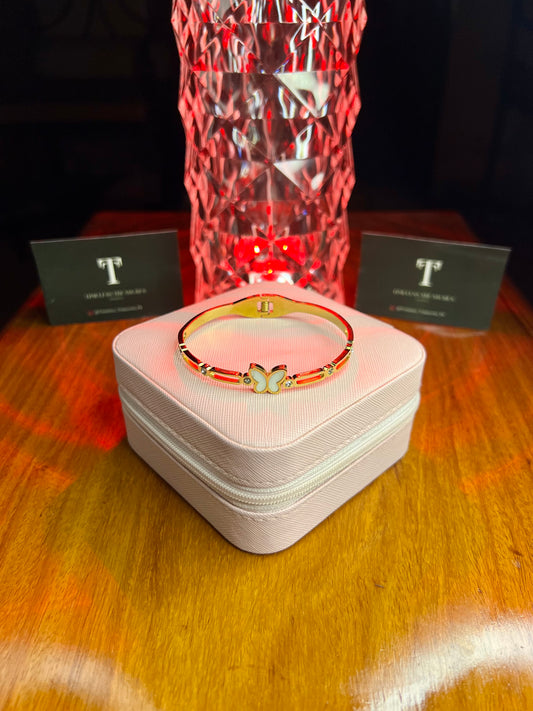 Premium Quality Stainless Steel 18k Butterfly Lux Bangle